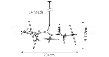 Tree-Branch-Chandelier-14-heads — Dimension drawings 4