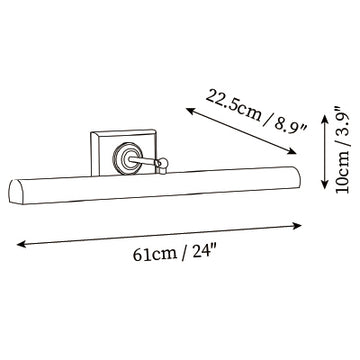 Applique murale linéaire Ainsley — Plans de dimensions 2