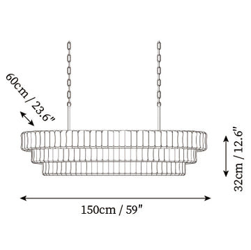 Lampadario Albano Glass — Disegni dimensionali 2
