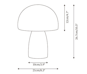 Alice Mushroom Table Lamp — Dimension drawings 1