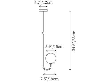 Angle Chandelier — Dimension drawings 1