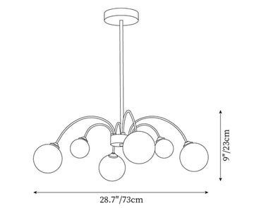 Apiales Chandelier — Dimension drawings 1