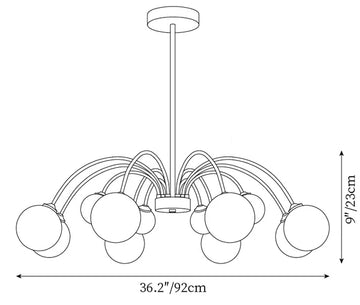 Apiales Chandelier — Dimension drawings 2