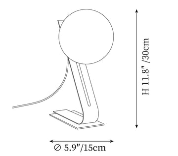Arandela Tafellamp — Dimensioentekeningen 1