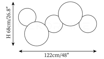Art Fluorescent Wall Lamp — Dimension drawings 6
