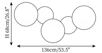 Art Fluorescent Wall Lamp — Dimension drawings 7