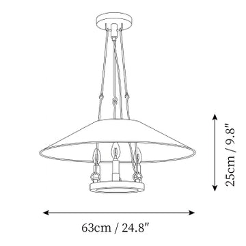 Averly Candelabra Chandelier — Dimension drawings 1