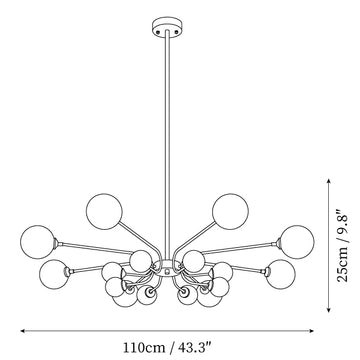 Balloon Ball Chandelier — Dimension drawings 3