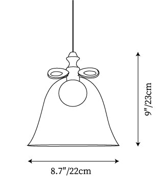 Lampadario a Campana — Disegni dimensionali 1