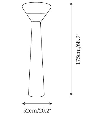 Lampadaire Bella Verre — Plans de dimensions 1