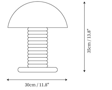 Ben Swildens Table Lamp — Dimension drawings 1