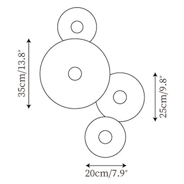Beran Alabaster Wall Lamp — Dimension drawings 1