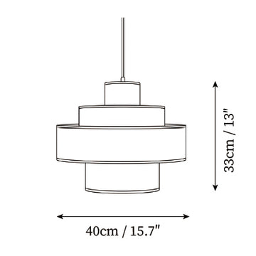 Bergamo Pendant Light — Dimension drawings 1