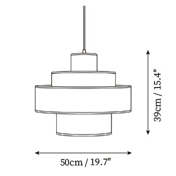 Bergamo Pendant Light — Dimension drawings 2