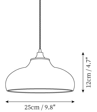 Citrine Dome Pendant Lamp — Dimension drawings 1