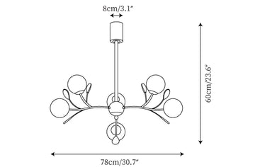 Birdle Kroonluchter — Dimensioentekeningen 1