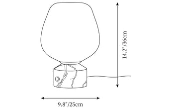 Lampe de table Blown — Plans de dimensions 1