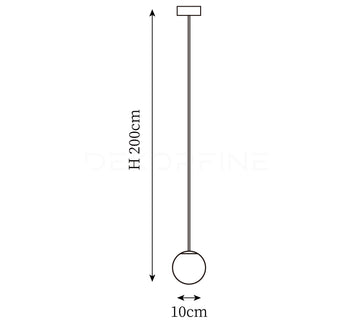 Brass Architectural Pendant Light — Dimension drawings 1