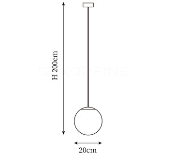 Brass Architectural Pendant Light — Dimension drawings 4