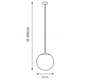 Brass Architectural Pendant Light — Dimension drawings 5