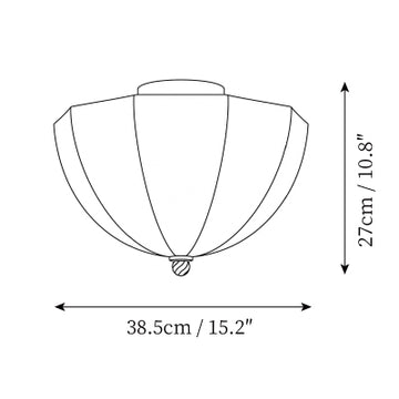 Luminaire de plafond Brimfield Glass — Plans de dimensions 1