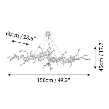 Palwa Chandelier — Plans de dimensions 2