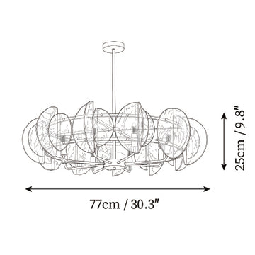 Lustre Carrington Glass — Plans de dimensions 2