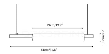 Celeste Linear Pendant Lamp — Dimension drawings 1