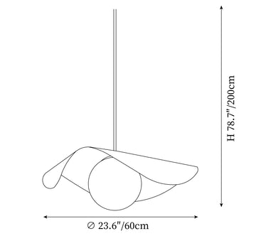 Lampada a Sospensione Cilla — Disegni dimensionali 1