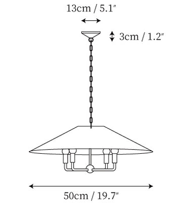 Lampe Suspendue Clivedon — Plans de dimensions 1