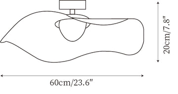 Plafoniera Cloud — Disegni dimensionali 1