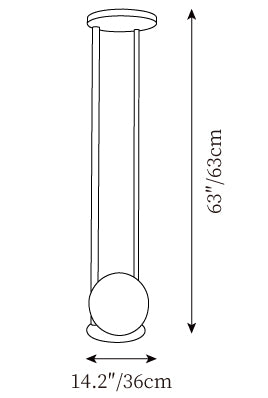 Lampadaire Composition — Plans de dimensions 1