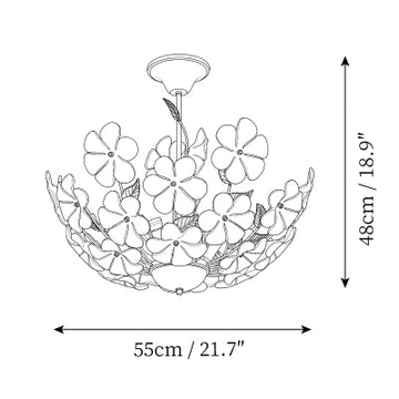 Plafonnier encastré Cornelia Frost — Plans de dimensions 1
