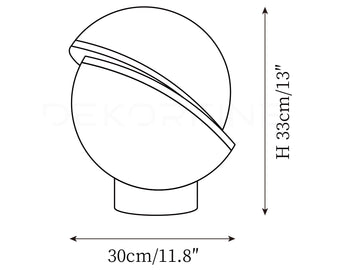 Crescent Table Light — Disegni dimensionali 1