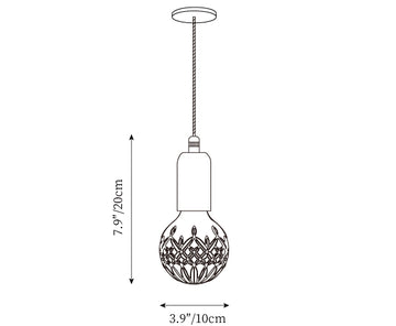 Crystal Bulb Pendelleuchte — Maßzeichnungen 1