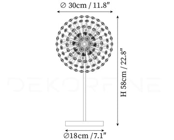 Crystal Dandelion Table Lamp — Dimension drawings 1
