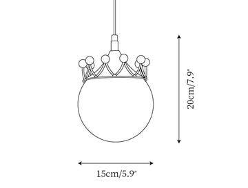 Lampada Sospesa Decorativa — Disegni dimensionali 1