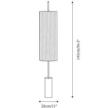 Lampada da Terra Dorica — Disegni dimensionali 1