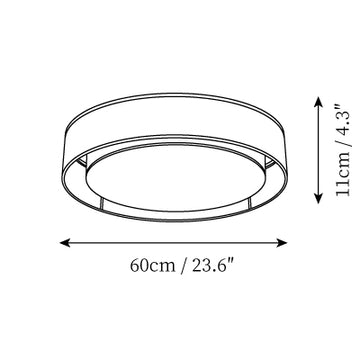 Plafonnier Duolla — Plans de dimensions 1