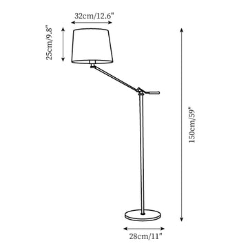 Verano Floor Lamp — Dimension drawings 1