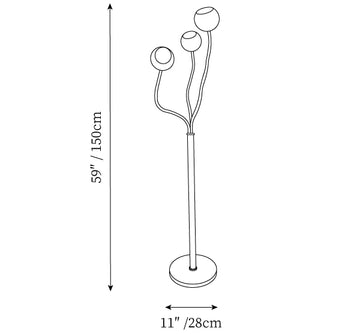 Eyeball Floor Lamp — Dimension drawings 1
