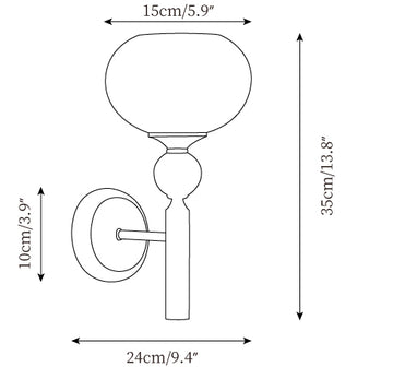 Feya Wall Lamp — Disegni dimensionali 1