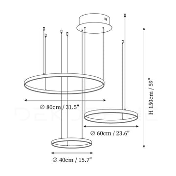 Floating Ring Kronleuchter — Maßzeichnungen 4