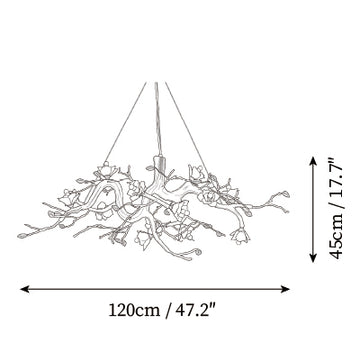 Arboris Blossom Branch Kronleuchter — Maßzeichnungen 3