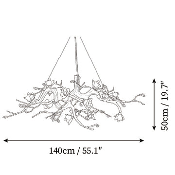 Arboris Blossom Branch Kronleuchter — Maßzeichnungen 4