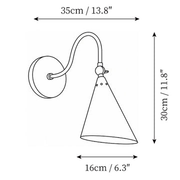 Gaspard Wall Sconce — Dimension drawings 1