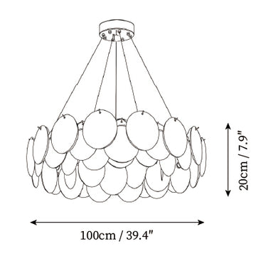 Gemma Disc Chandelier — Dimension drawings 4