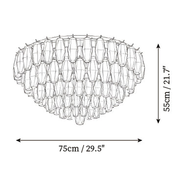 Plafonnier en verre Gigi — Plans de dimensions 2