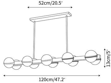 Grand Lustre Lustre — Plans de dimensions 6