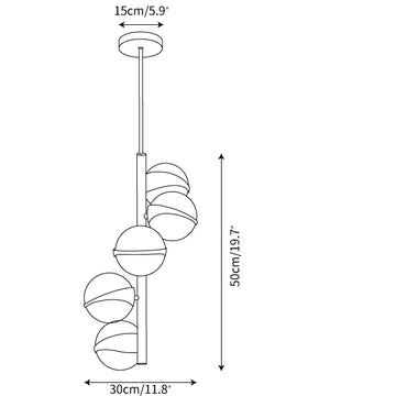 Grand Lustre Lustre — Plans de dimensions 2